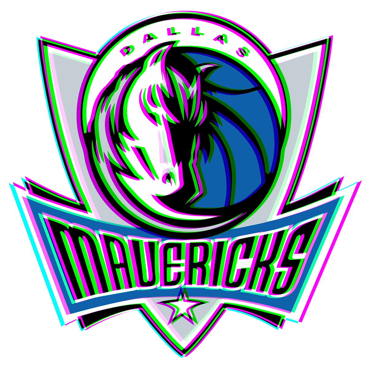 Phantom Dallas Mavericks logo iron on paper